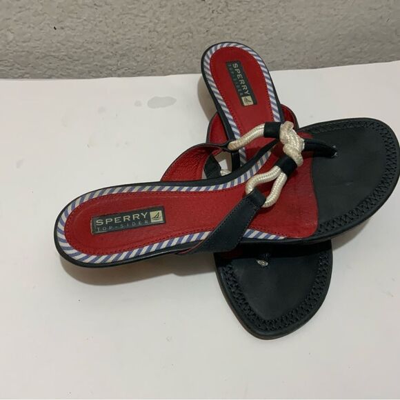 SPERRY Nautical Knot Sandal, Red, White & Blue size 8M - Picture 4 of 8